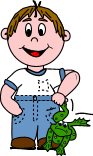 Boy With Frog Graphic