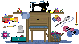 Sewing Machine and Crafts Scene